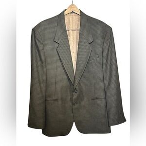 CELLINI Houndstooth Wool Blend Single Breasted Sport Coat Men’s Size 44L.